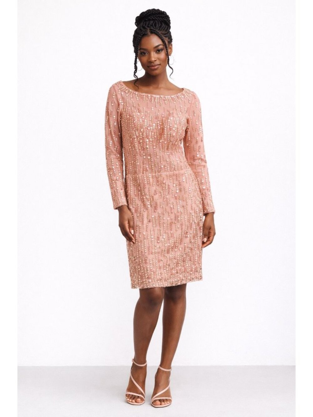 Gatti Nolli Mirror Embellished Silk Dress Size 6